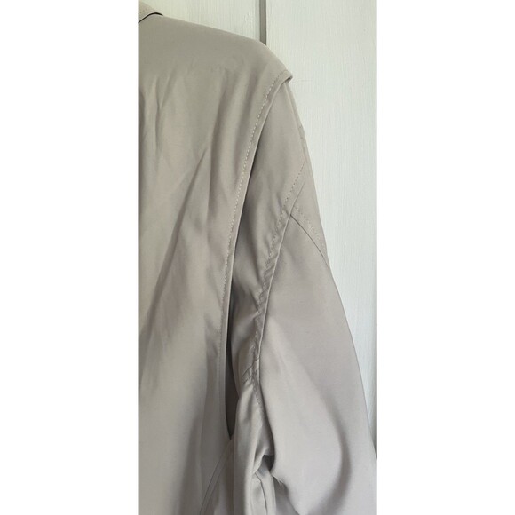 Tommy Hilfiger Men's Vintage Bomber Beige Collared Zip Up Buttons Pockets Size L - Picture 8 of 14